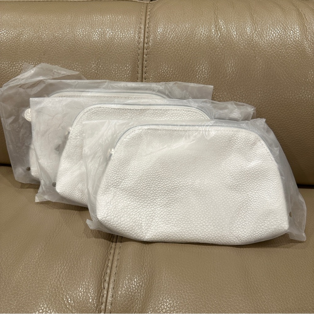 ReVive Textured Dome Shaped Skincare Cosmetic Pouch Bag Bundle Set of 3